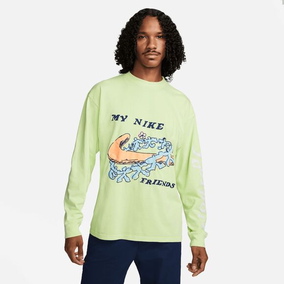 Nike Other - NWT Nike My Nike Friends Shirt Mens Small Lime Green Embroidered Long Sleeve